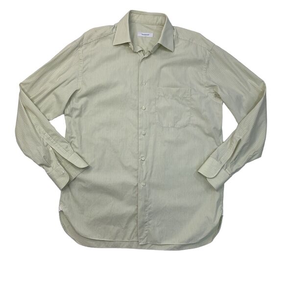 Ermenegildo Zegna Dress Shirt Mens 16 Striped Cotton Button Up Portofino Comfort - Picture 1 of 12